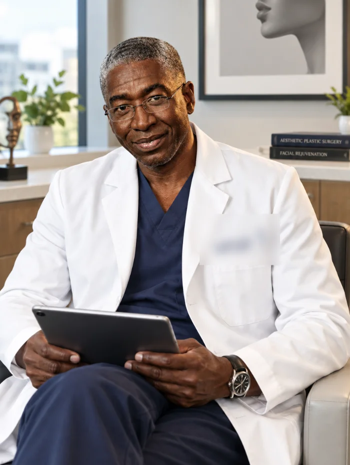 Dr. Henrique in the consultation room