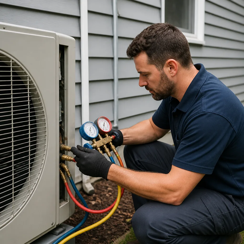 Refrigerant pressure check